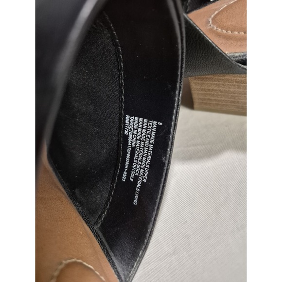 Universal thread Tara Slip On Mules Black Faux Leather Women's Size 8 - Picture 7 of 9